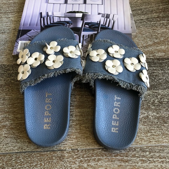Report Filipi Daisy Denim Slide Sandal - Picture 6 of 9
